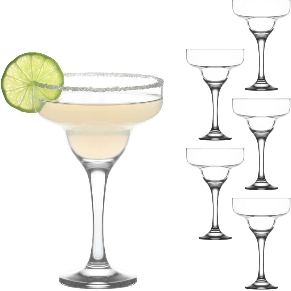 Brand New Margarita Glasses Set of 6 Cocktail Frozen Drink 10.25 oz Clear Glass